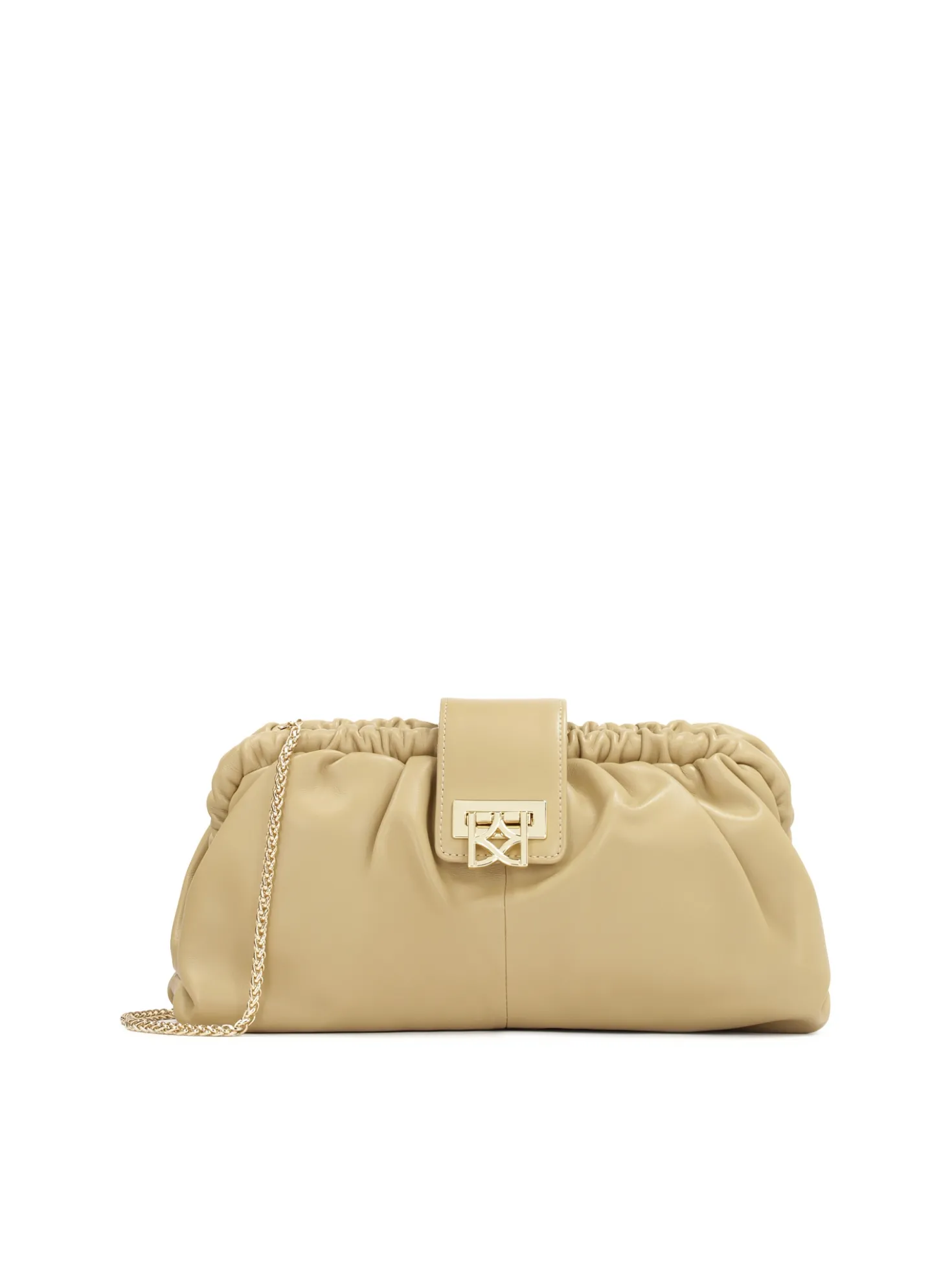 Beżowa kopertówka pouch bag