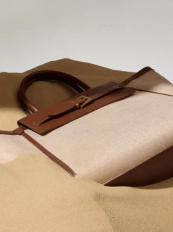 Beżowa torebka z tkaniny Tote Bag