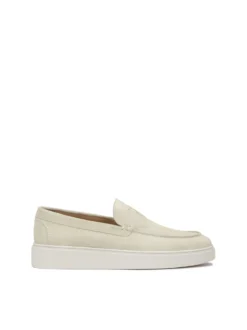 Beżowe loafersy z zamszu na podeszwie typu sneakers