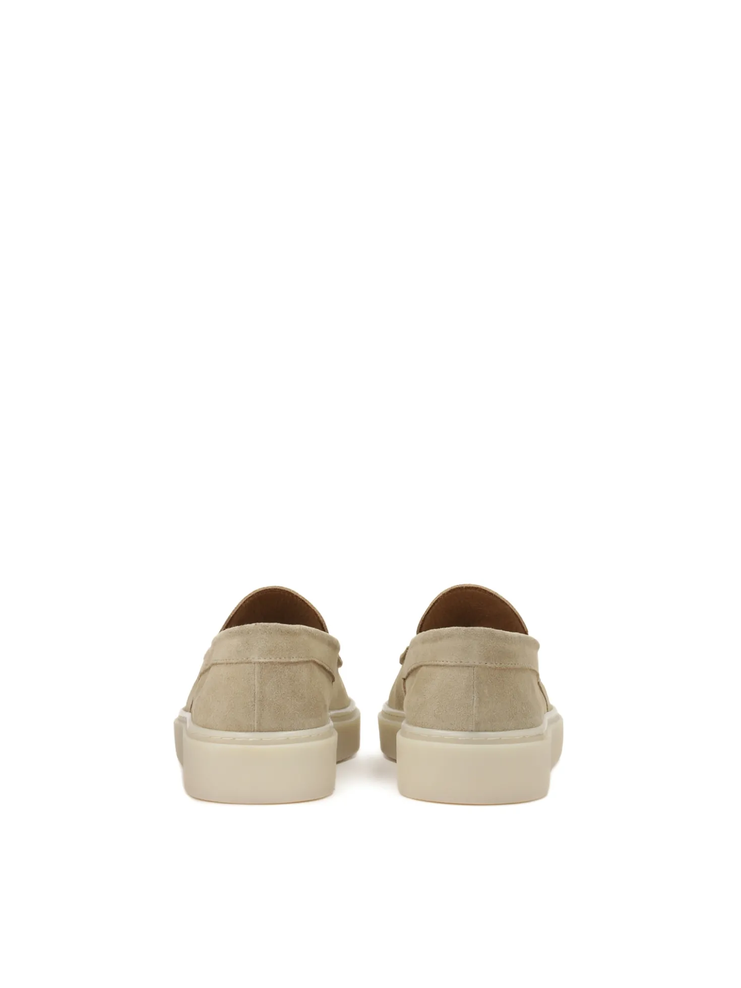 Beżowe wsuwane loafersy na podeszwie typu sneakers
