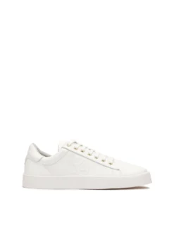 Białe minimalistyczne sneakersy ze skóry
