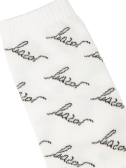 Białe skarpety w logotypy KAZAR