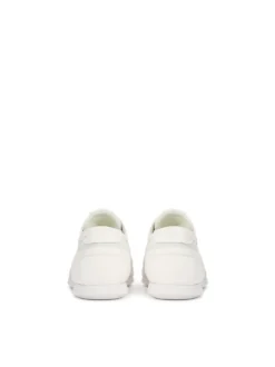Białe sneakersy z naturalnej skóry i tkaniny