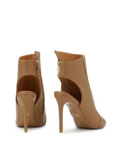 Botki peep toe z odkrytymi palcami i piętą