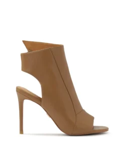 Botki peep toe z odkrytymi palcami i piętą