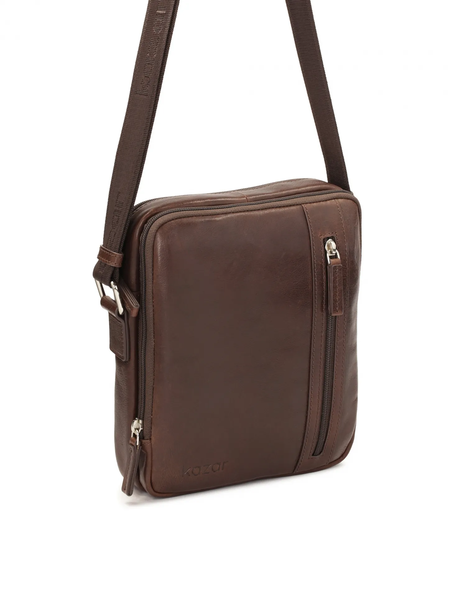 Brązowa skórzana torba crossbody