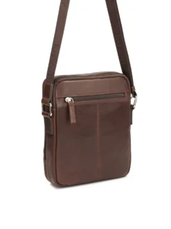 Brązowa skórzana torba crossbody