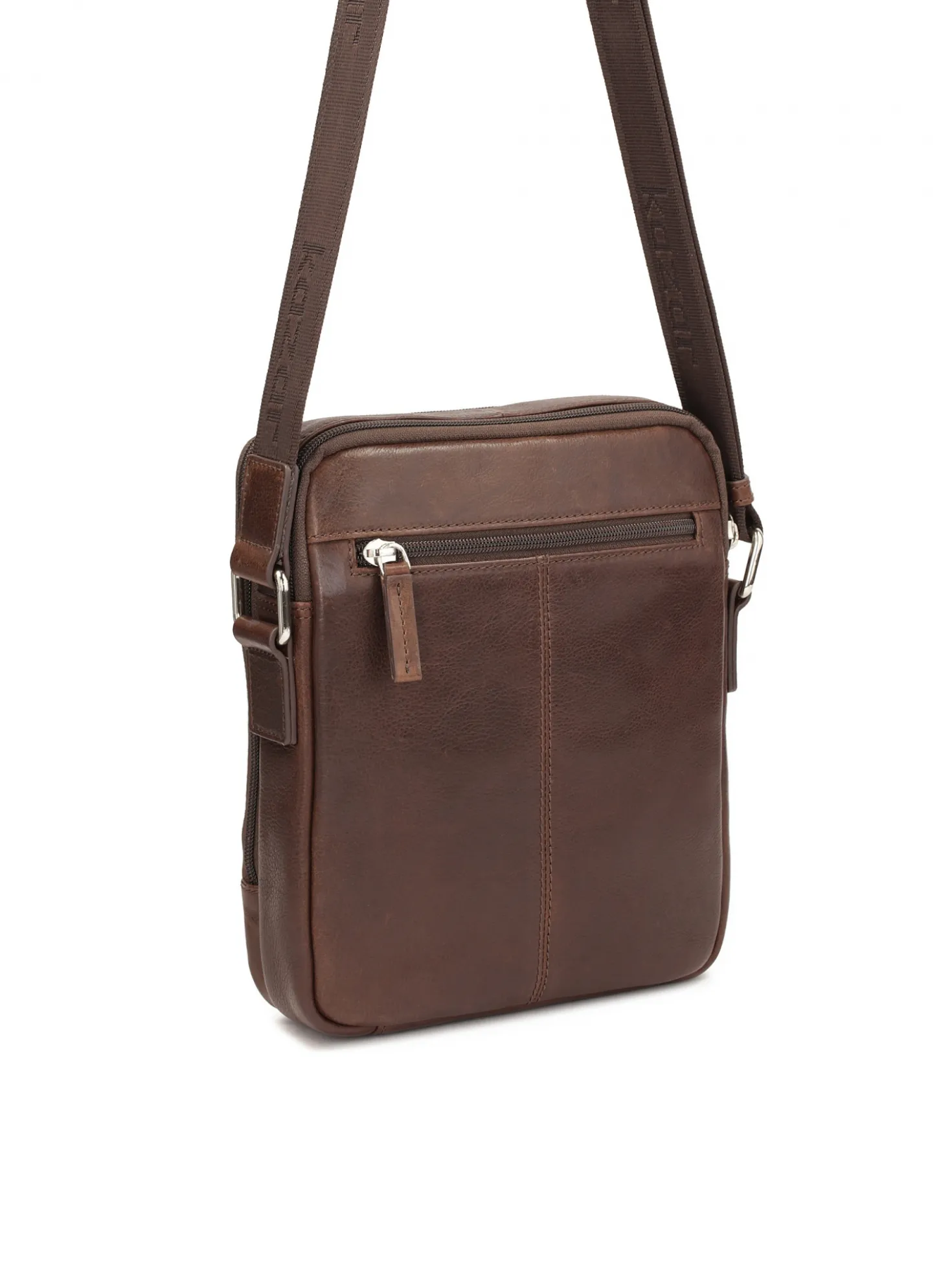 Brązowa skórzana torba crossbody