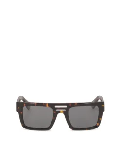 Brązowe klasyczne okulary wayfarer