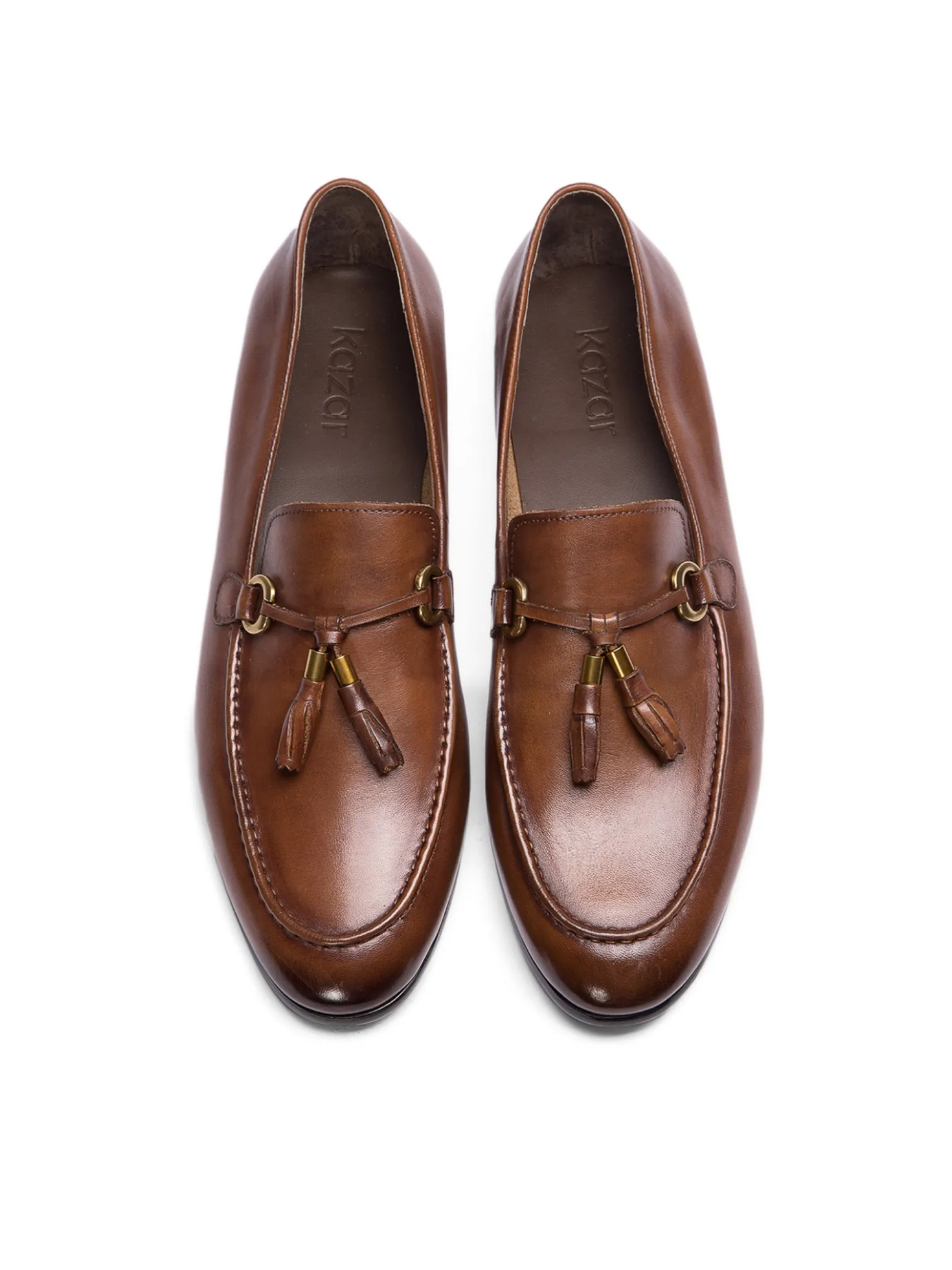 Brązowe loafersy męskie