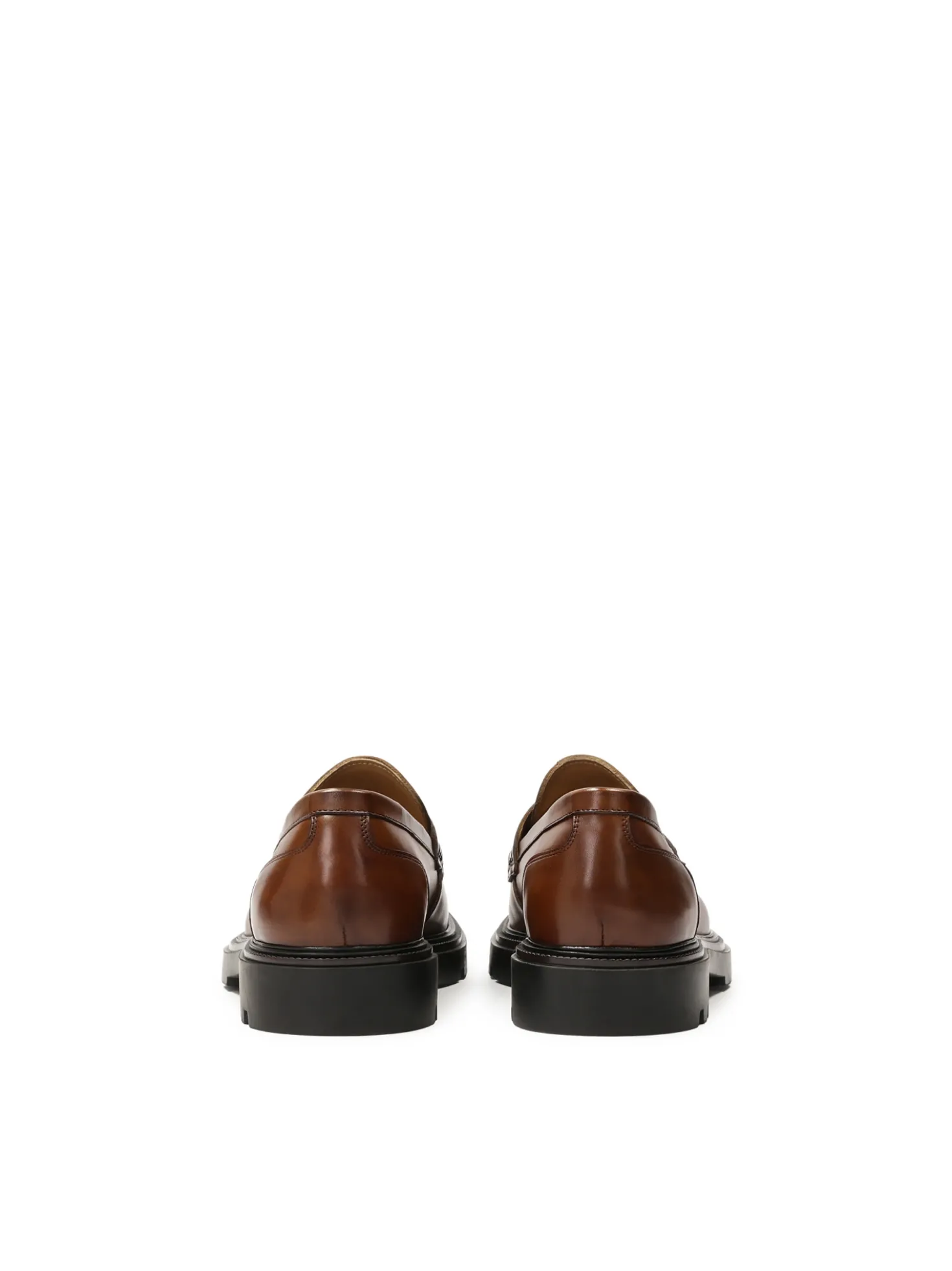 Brązowe loafersy na grubszej podeszwie
