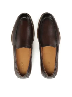 Brązowe loafersy z rzemykiem