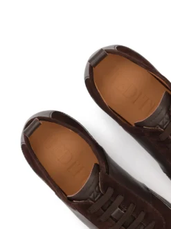 Brązowe sneakersy z zamszu i skóry naturalnej