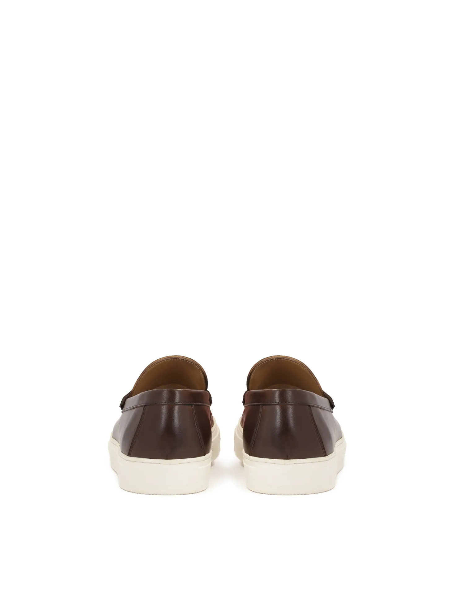 Brązowe wsuwane loafersy na podeszwie typu sneakers
