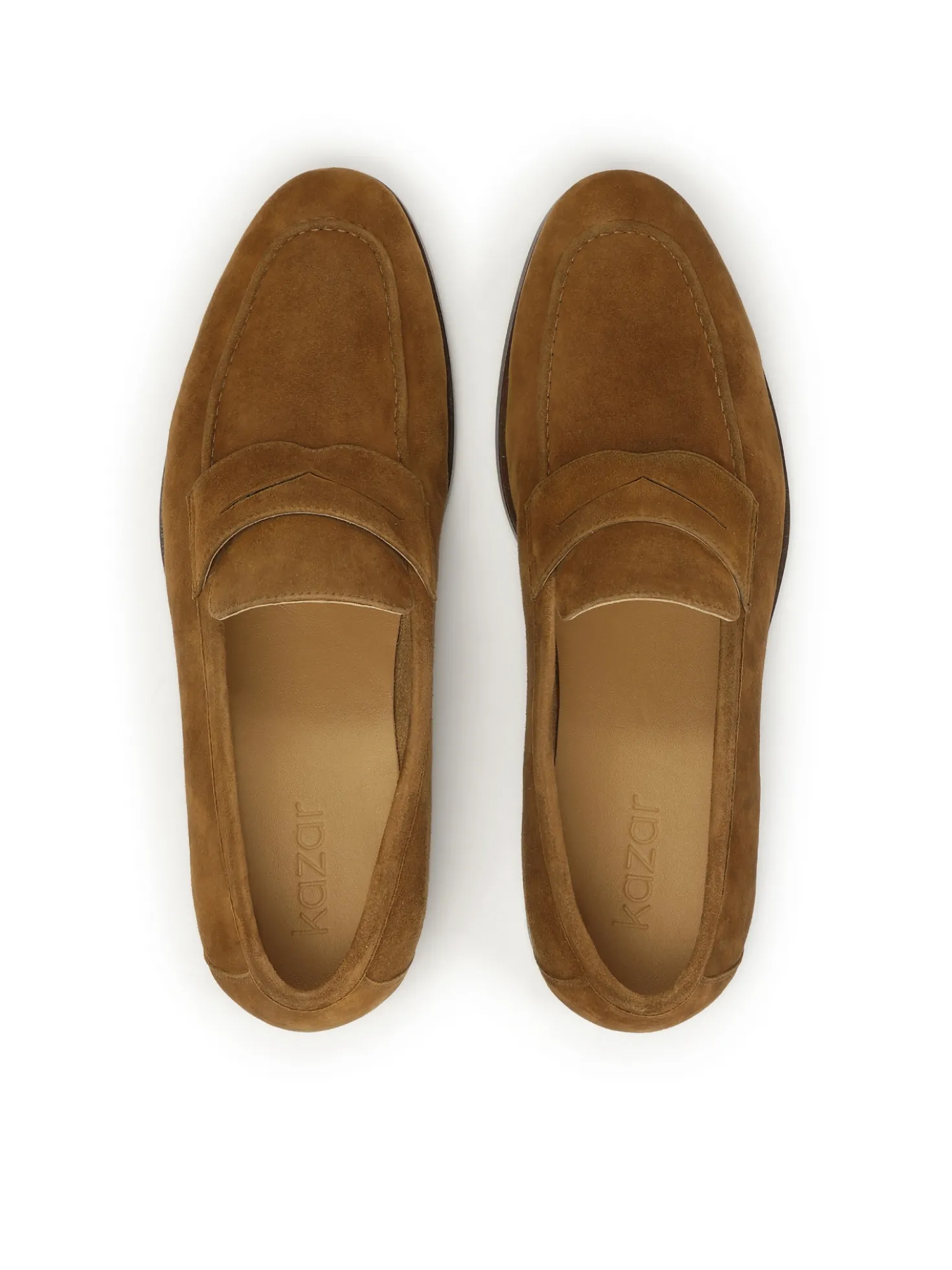 Brązowe zamszowe loafersy minimal
