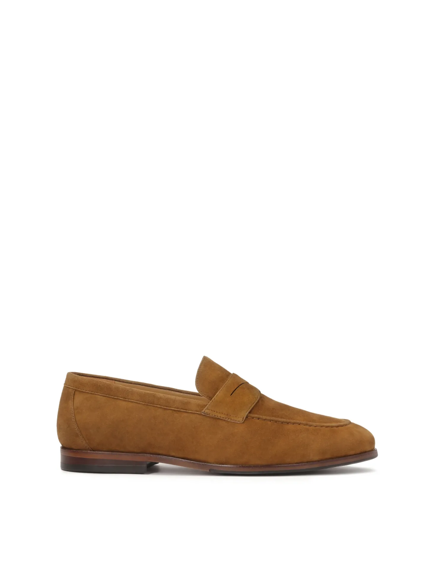 Brązowe zamszowe loafersy minimal