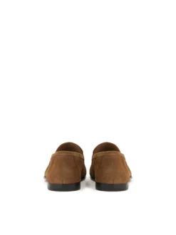 Brązowe zamszowe loafersy z Limitowej Kolekcji
