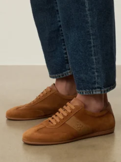 Brązowe zamszowe półbuty smart casual