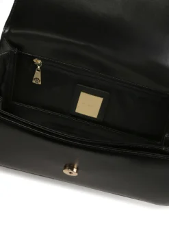Czarna baguette bag z dwoma paskami