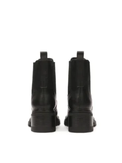 Czarne chelsea boots na szerokim obcasie