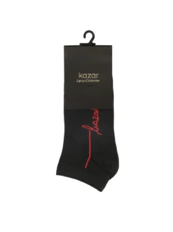Czarne krótkie skarpety z czerwonym logo