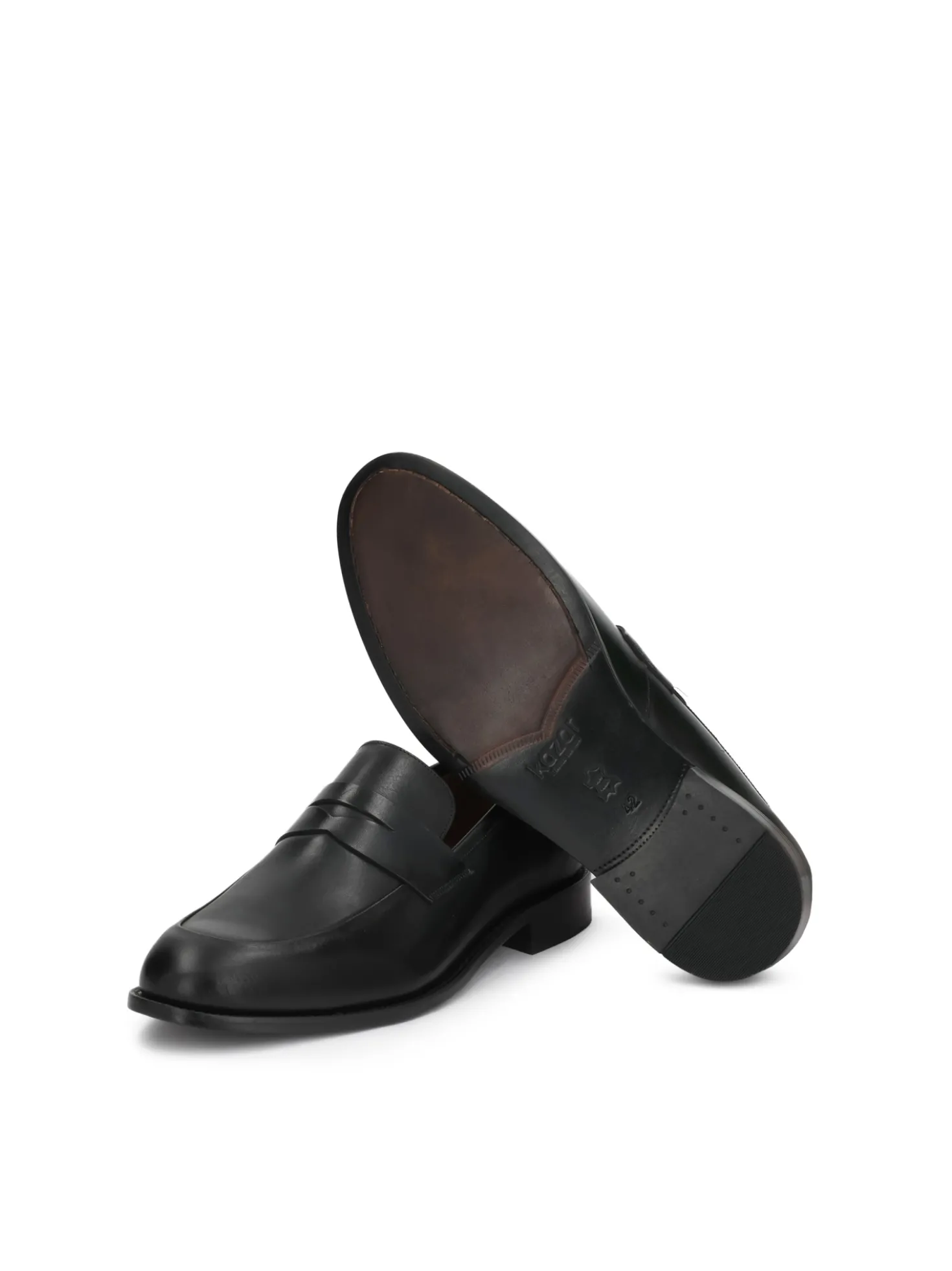 Czarne loafersy męskie ze skóry naturalnej z Limited Edition