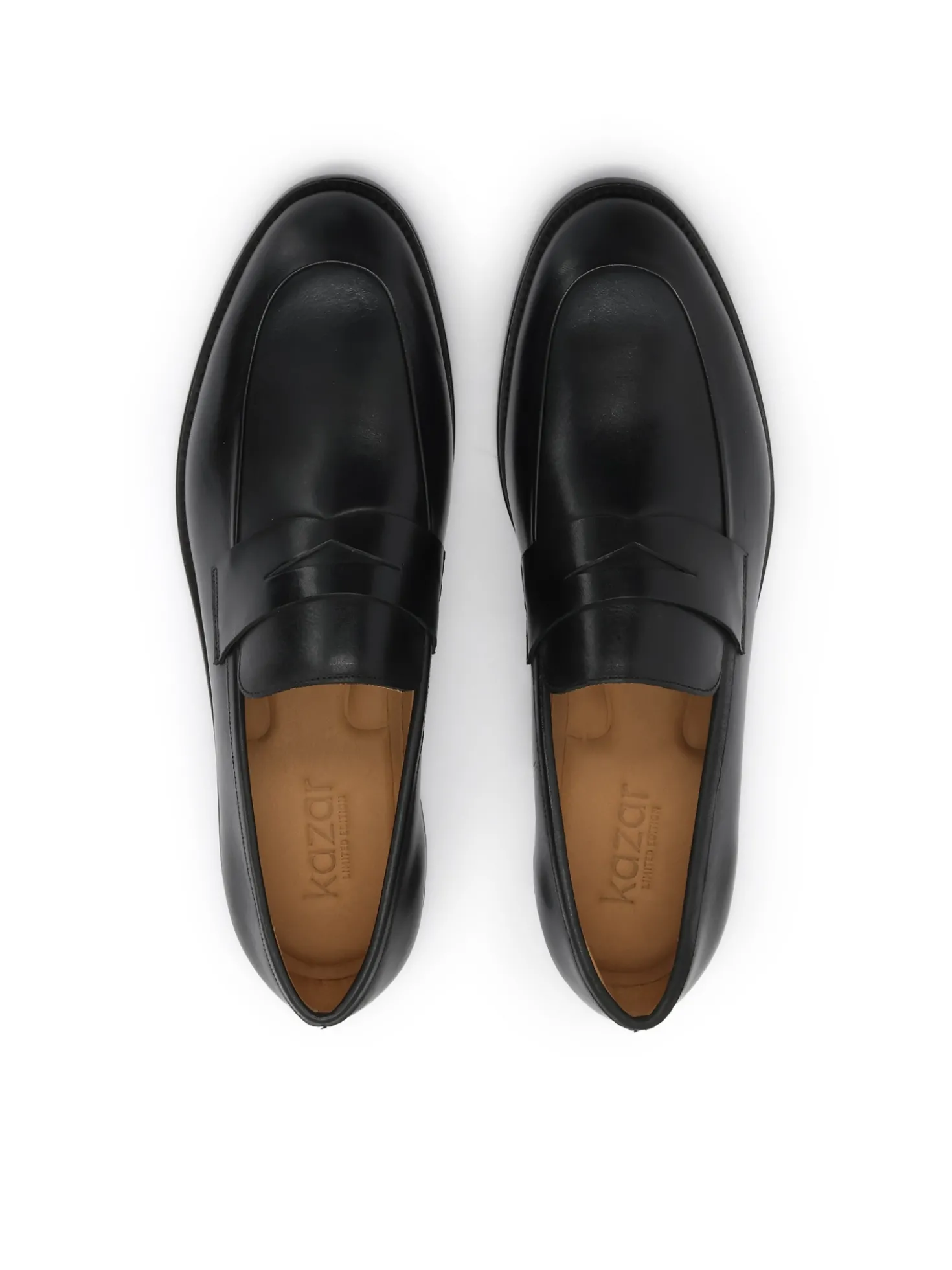 Czarne loafersy męskie ze skóry naturalnej z Limited Edition