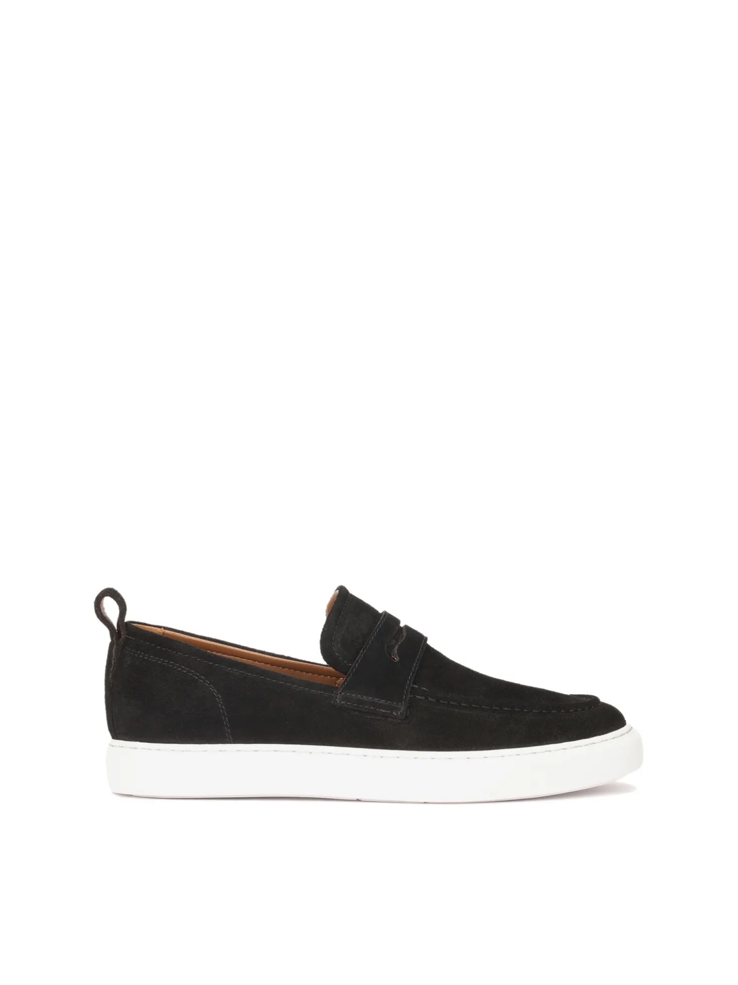 Czarne loafersy na podeszwie typu sneakers