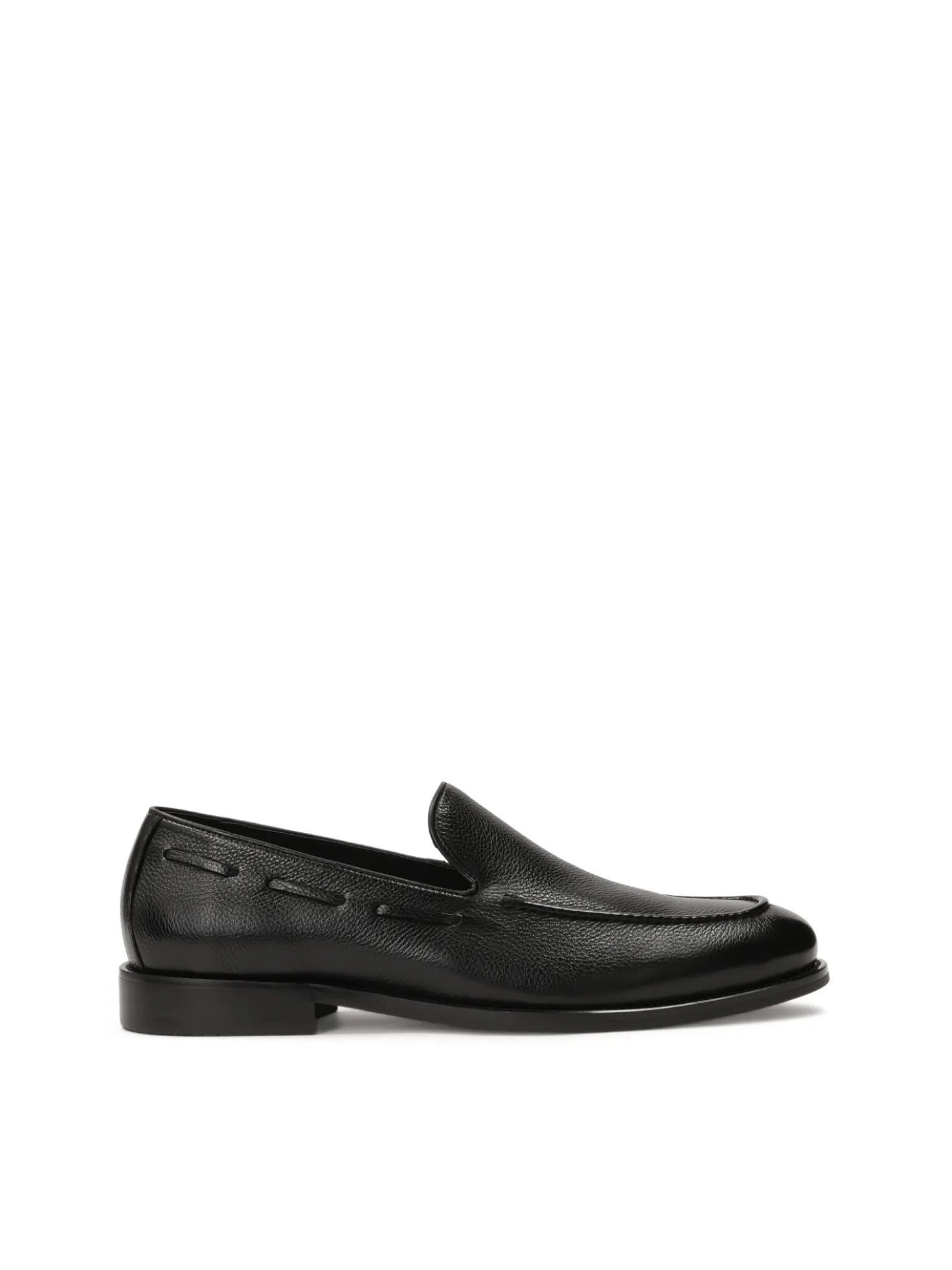 Czarne loafersy z naturalnej skóry