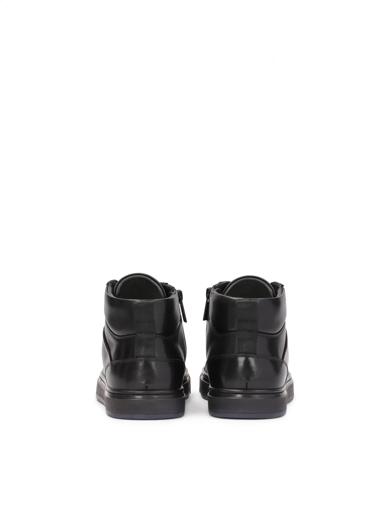 Czarne męskie sneakersy z wysoką cholewką
