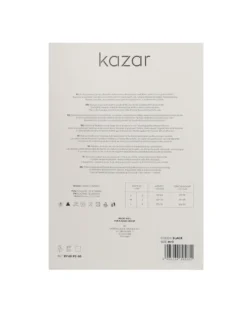 Czarne rajstopy z pionową linią i logotypem