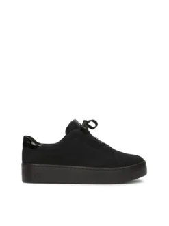 Czarne sneakersy damskie z atrakcyjnym sznurowaniem