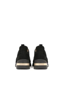 Czarne sneakersy damskie z zamszu