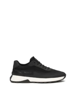 Czarne sneakersy męskie na wygodnej podeszwie