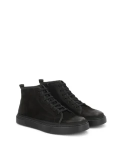 Czarne sneakersy z cholewką za kostkę