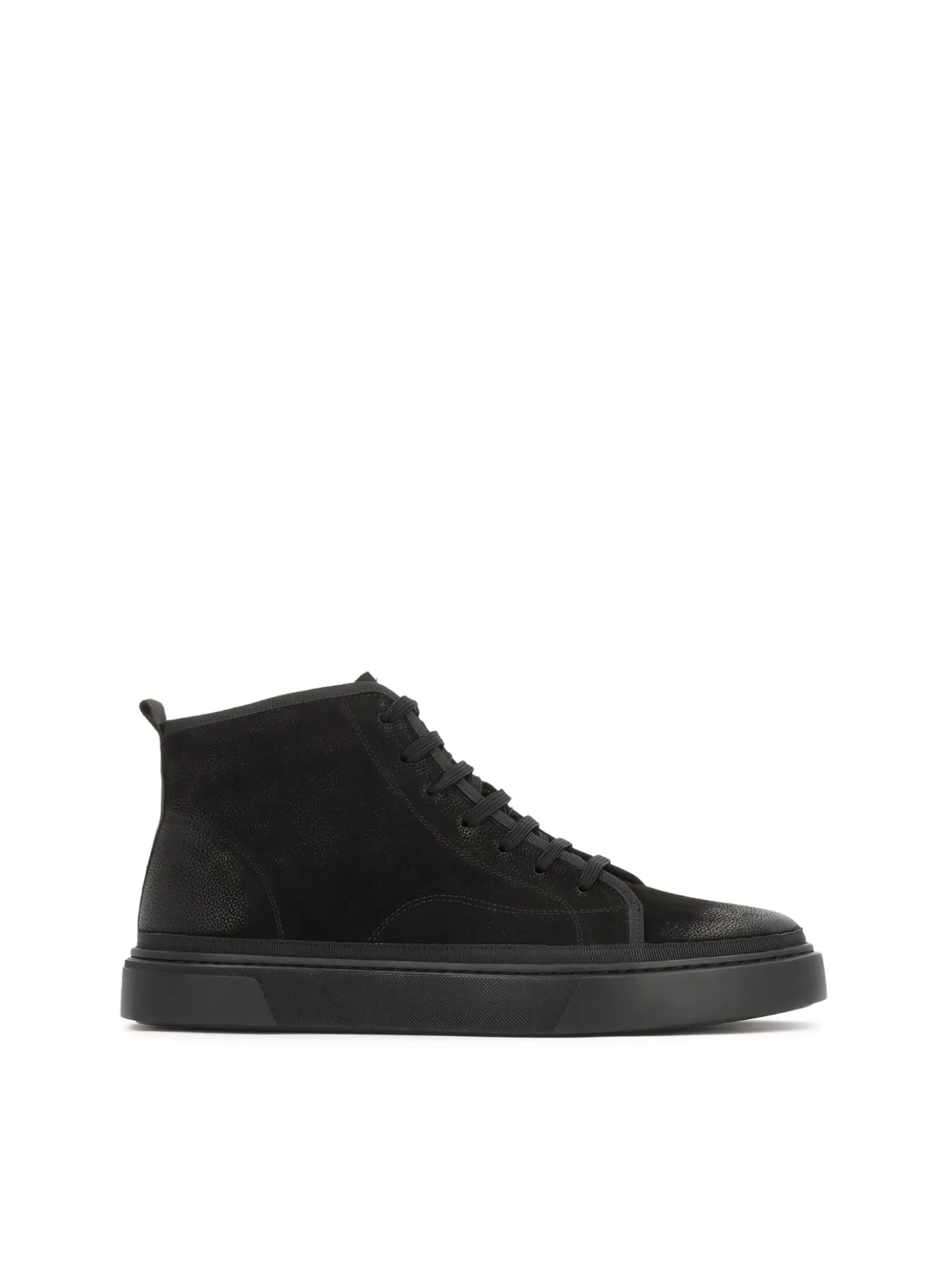 Czarne sneakersy z cholewką za kostkę