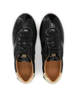 Czarne sneakersy z łączonych materiałów