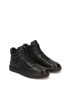 Czarne sneakersy z wysoką cholewką