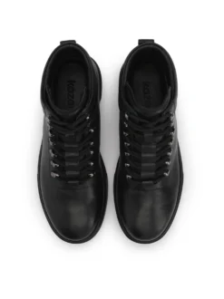 Czarne sznurowane sneakersy męskie