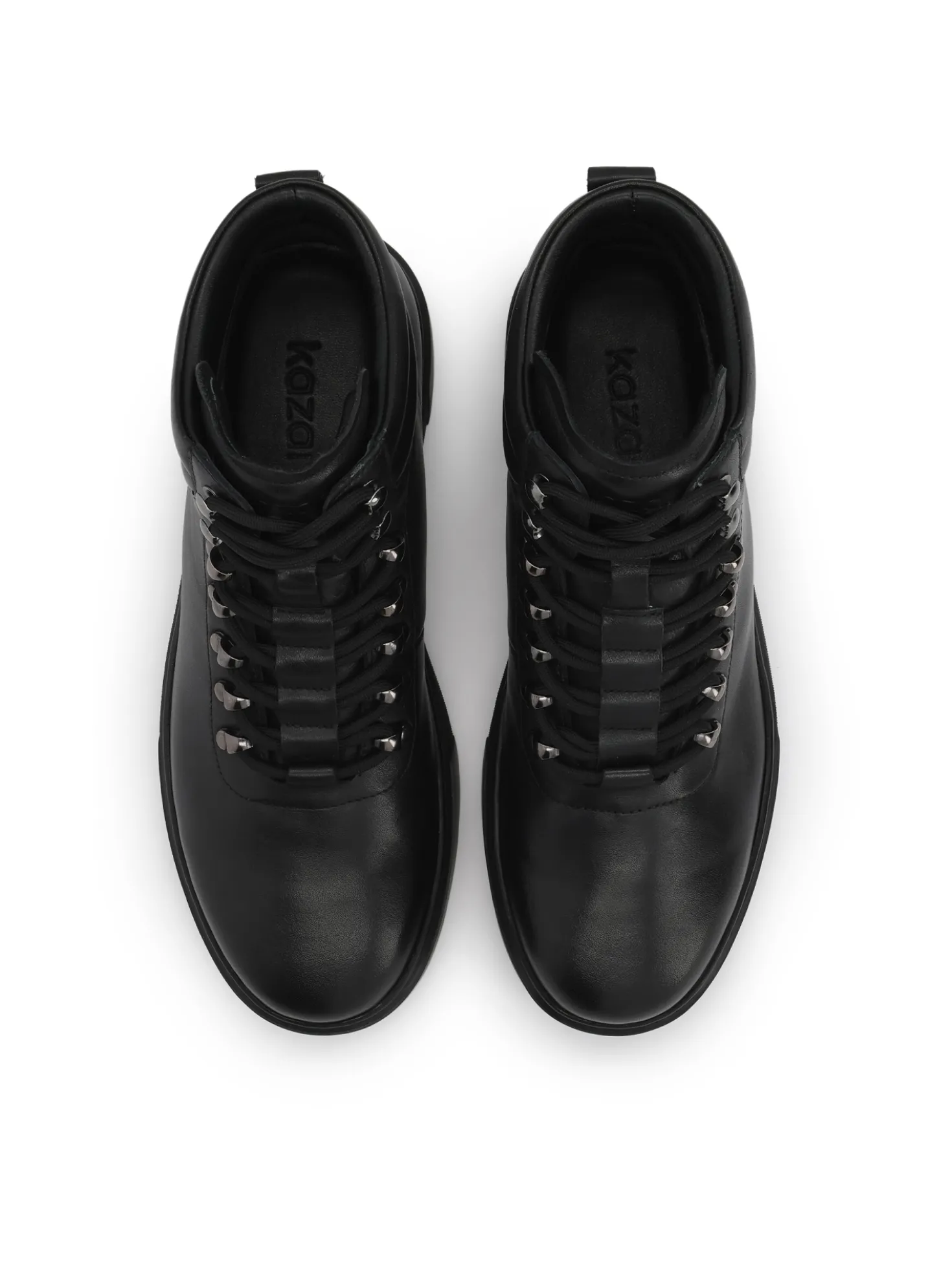 Czarne sznurowane sneakersy męskie