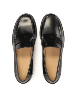 Czarne uniwersalne półbuty slip-on