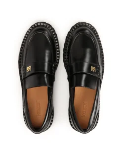 Czarne uniwersalne półbuty slip-on