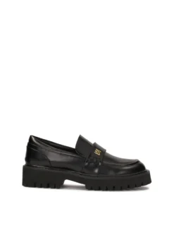 Czarne uniwersalne półbuty slip-on
