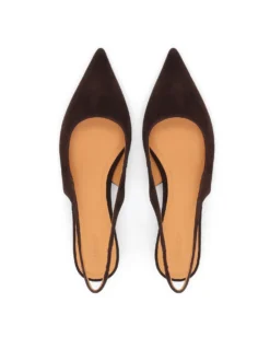 Czółenka slingback na koturnie