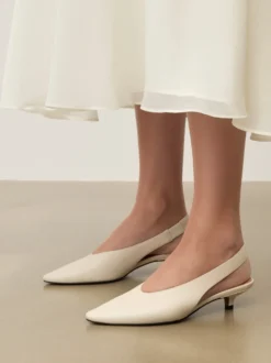 Czółenka slingback na niskim obcasie
