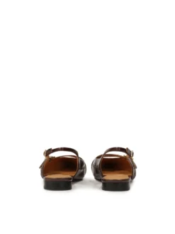Czółenka slingback na płaskiej podeszwie