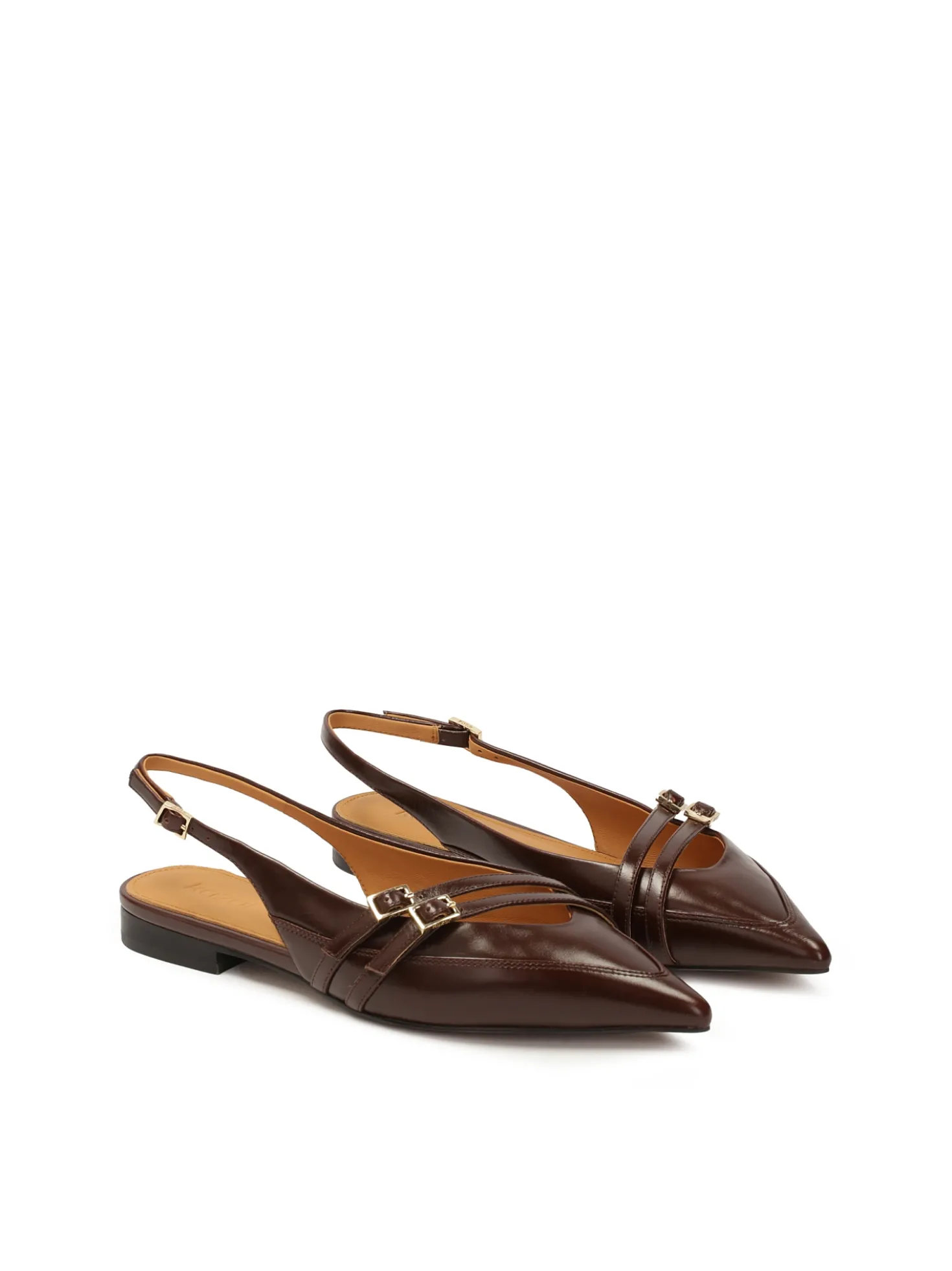 Czółenka slingback na płaskiej podeszwie