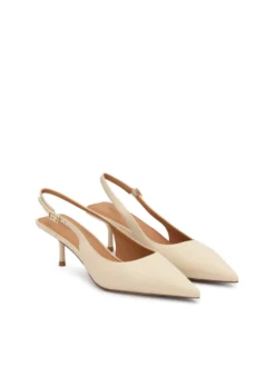 Czółenka slingback z kwadratową piętą
