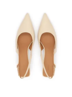 Czółenka slingback z kwadratową piętą