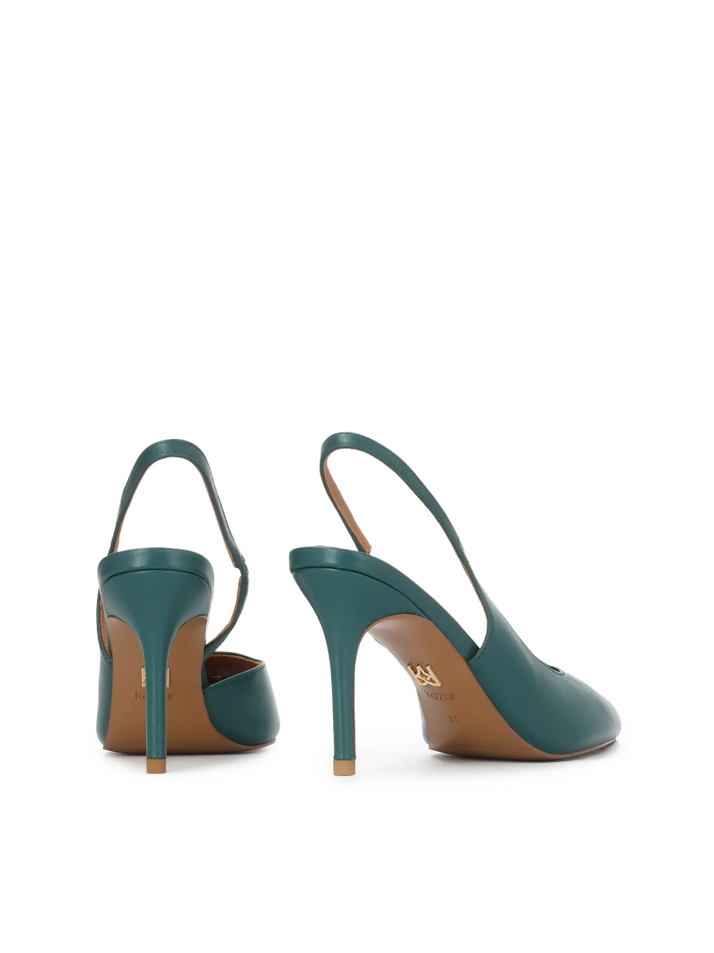 Czółenka slingback z wydłużonymi otwartymi noskami